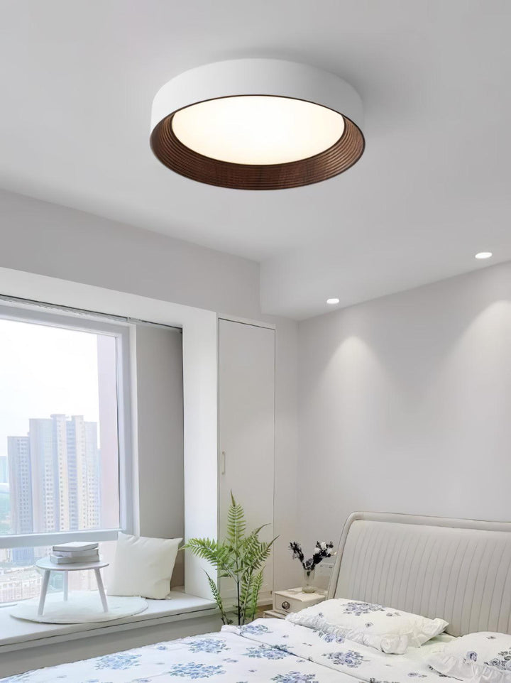 Solara Plafonnier Bois Anneau Minimaliste Réglable - Neutralighting