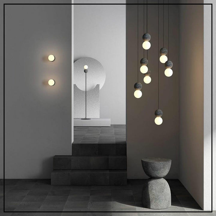 Solvicen Suspension Minimaliste en Ciment - Neutralighting