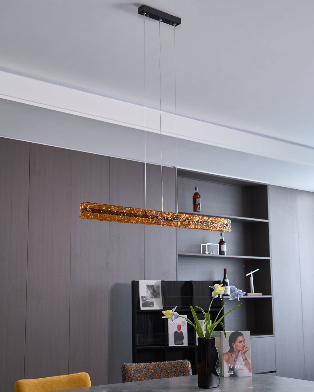 Avnorira Suspension Linéaire en Verre Minimaliste - Neutralighting