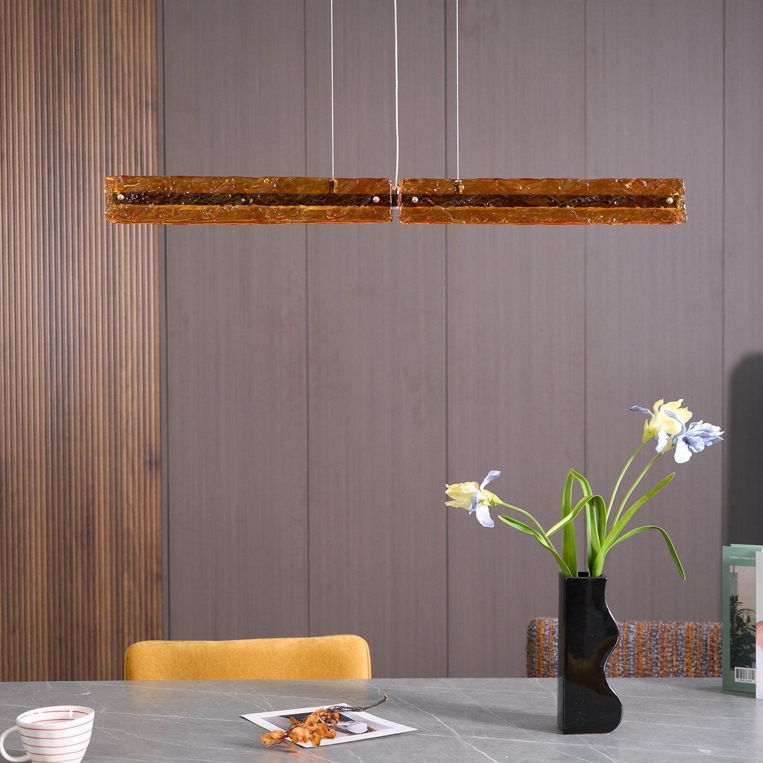 Avnorira Suspension Linéaire en Verre Minimaliste - Neutralighting