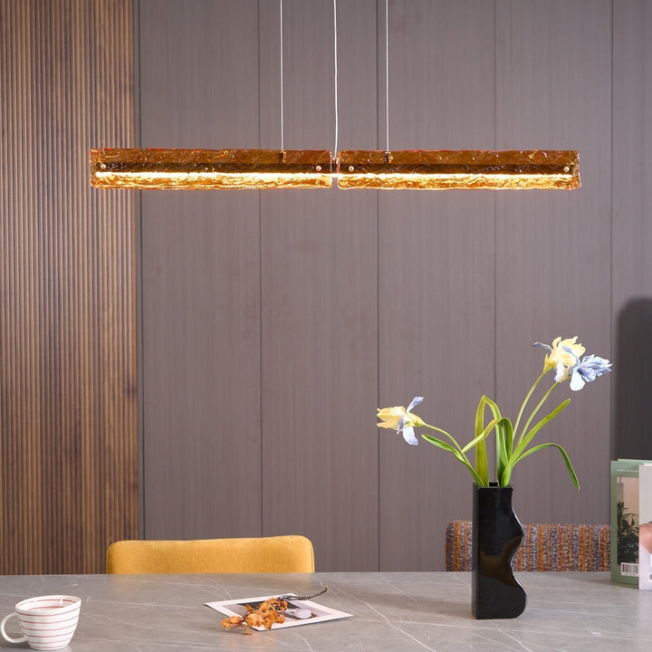 Avnorira Suspension Linéaire en Verre Minimaliste - Neutralighting