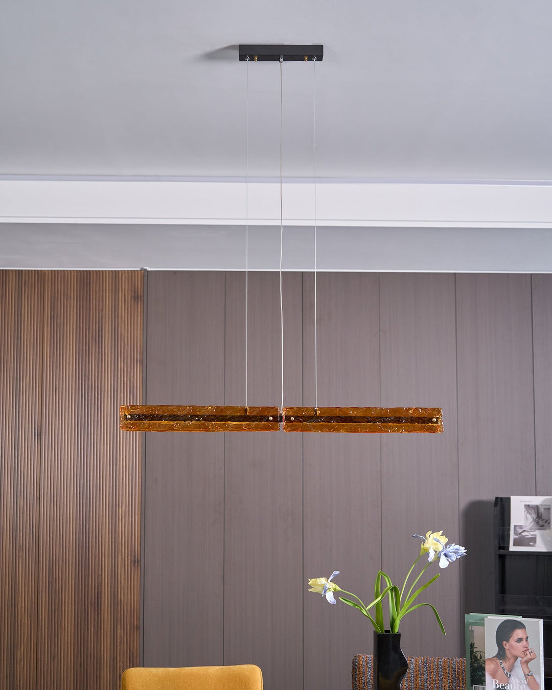Avnorira Suspension Linéaire en Verre Minimaliste - Neutralighting