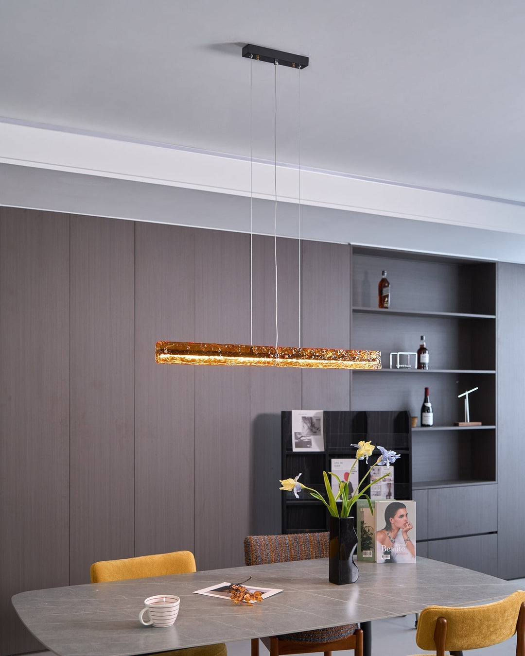 Avnorira Suspension Linéaire en Verre Minimaliste - Neutralighting