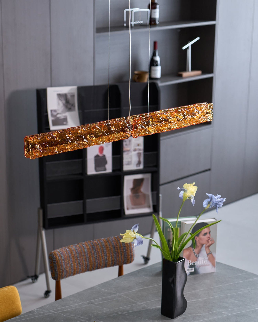 Avnorira Suspension Linéaire en Verre Minimaliste - Neutralighting