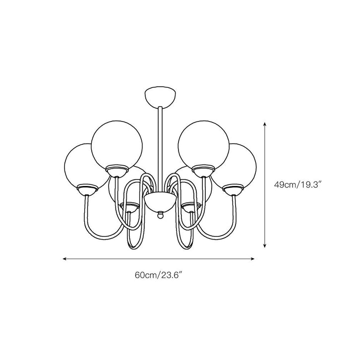 Lldorel Lustre en Verre et Laiton Nordique Haut de Gamme - Neutralighting