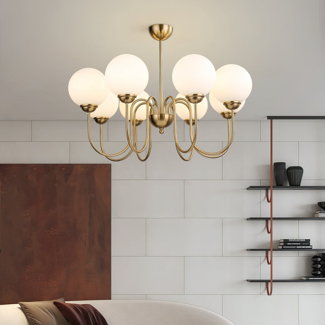 Lldorel Lustre en Verre et Laiton Nordique Haut de Gamme - Neutralighting
