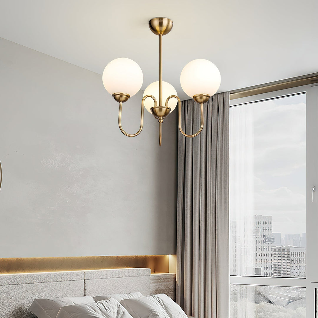 Lldorel Lustre en Verre et Laiton Nordique Haut de Gamme - Neutralighting