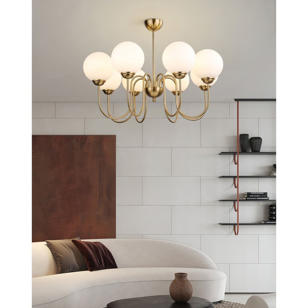 Lldorel Lustre en Verre et Laiton Nordique Haut de Gamme - Neutralighting