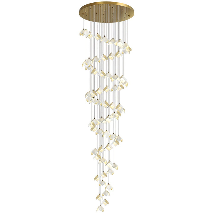 Cithayra Chandelier Géométrique en Verre et Laiton - Neutralighting