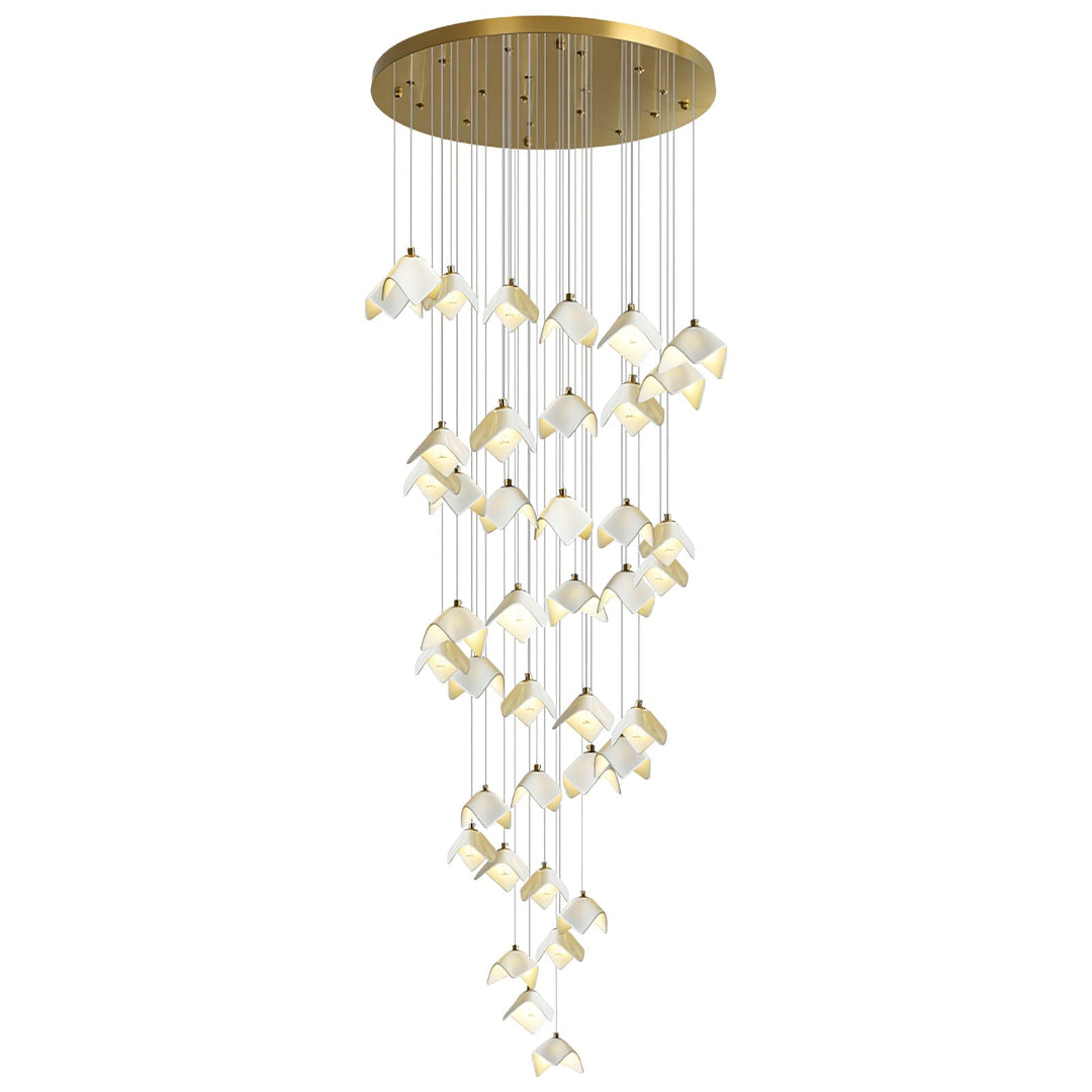 Cithayra Chandelier Géométrique en Verre et Laiton - Neutralighting