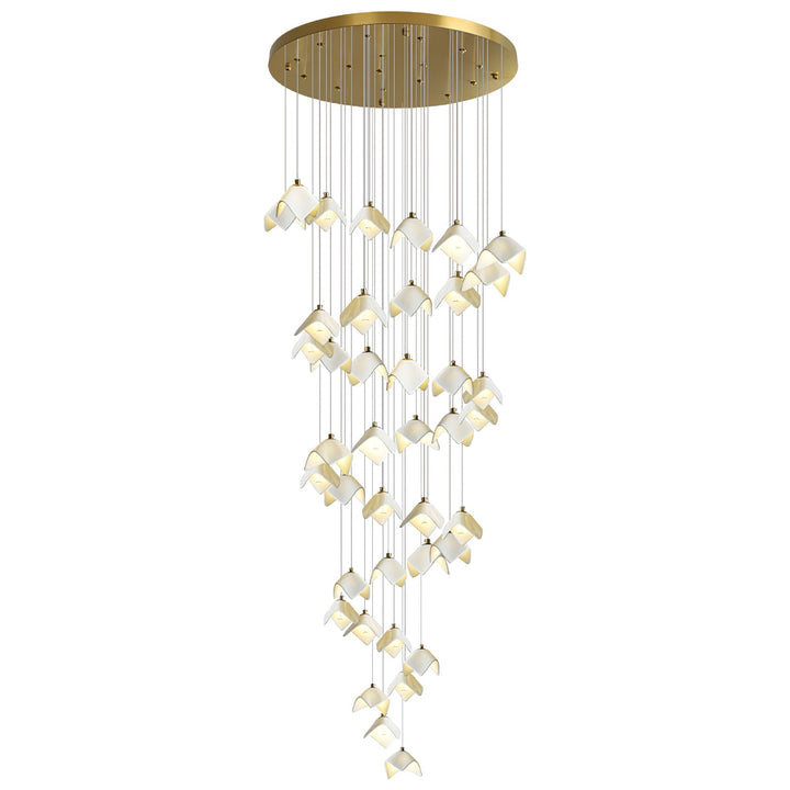 Cithayra Chandelier Géométrique en Verre et Laiton - Neutralighting