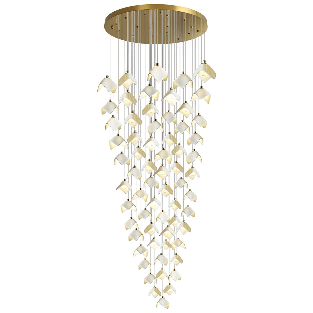 Cithayra Chandelier Géométrique en Verre et Laiton - Neutralighting