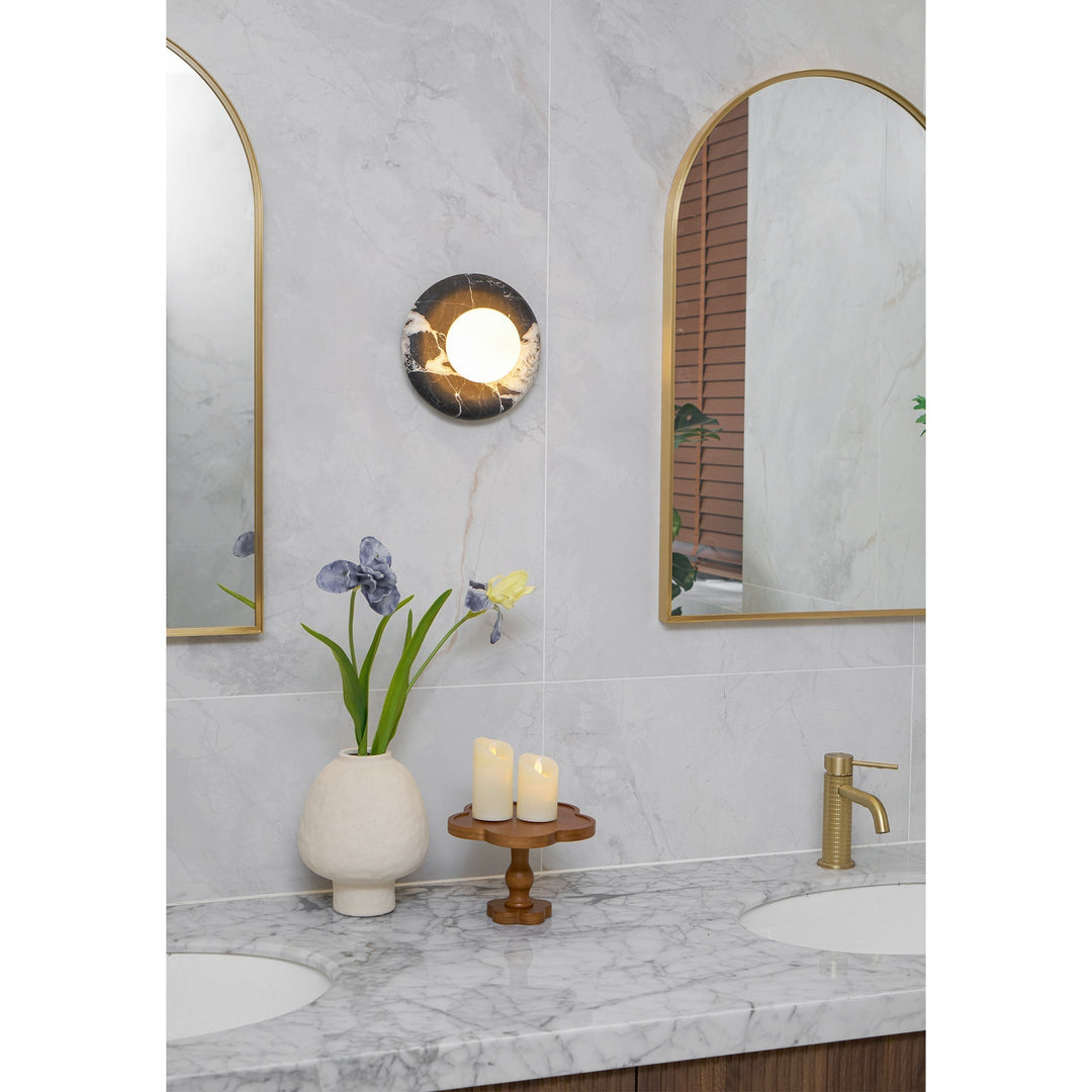Uvinos Applique Murale Moderne Minimaliste en Marbre Noir - Neutralighting