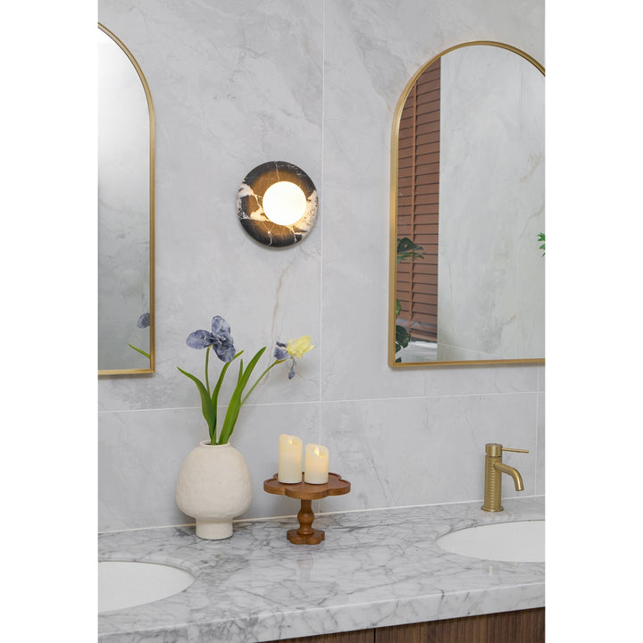 Uvinos Applique Murale Moderne Minimaliste en Marbre Noir - Neutralighting
