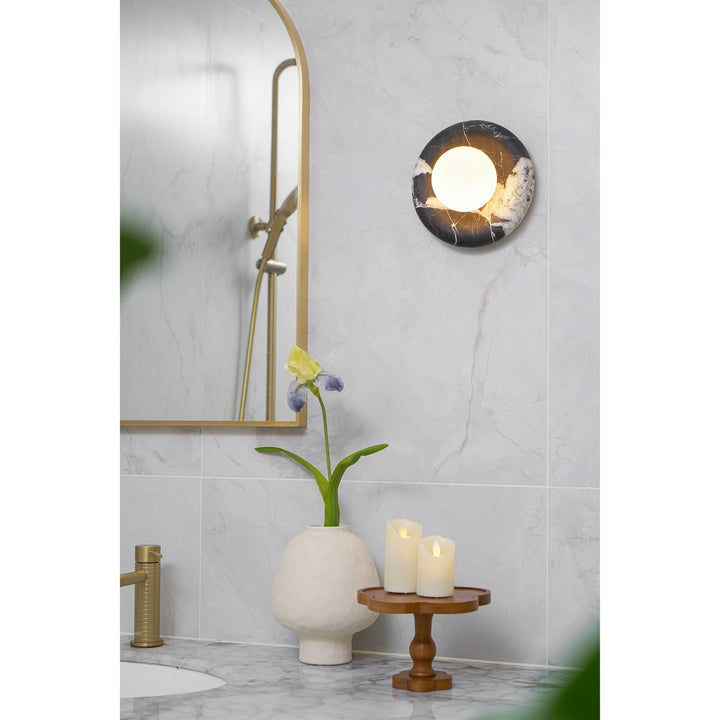 Uvinos Applique Murale Moderne Minimaliste en Marbre Noir - Neutralighting