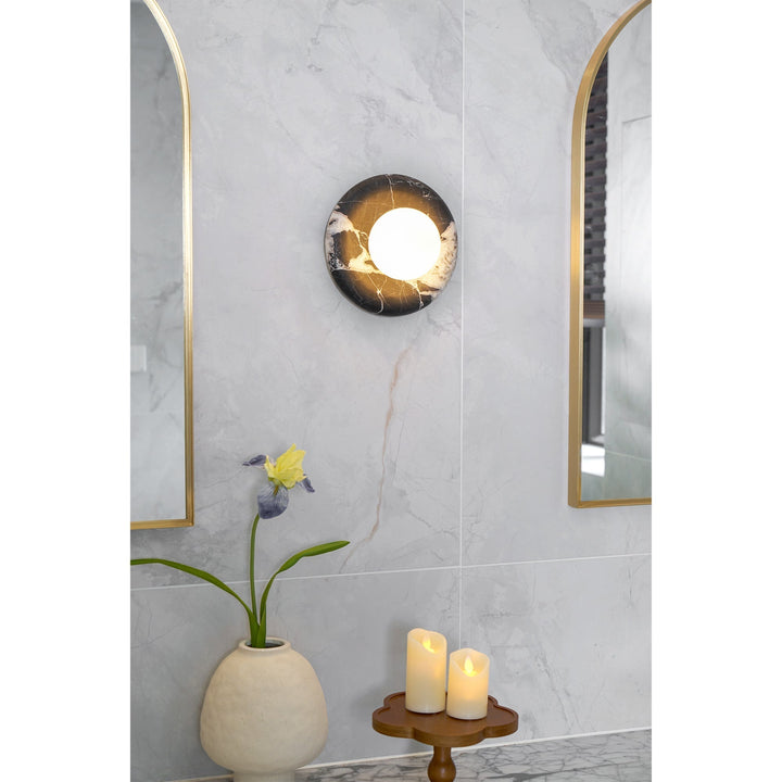Uvinos Applique Murale Moderne Minimaliste en Marbre Noir - Neutralighting