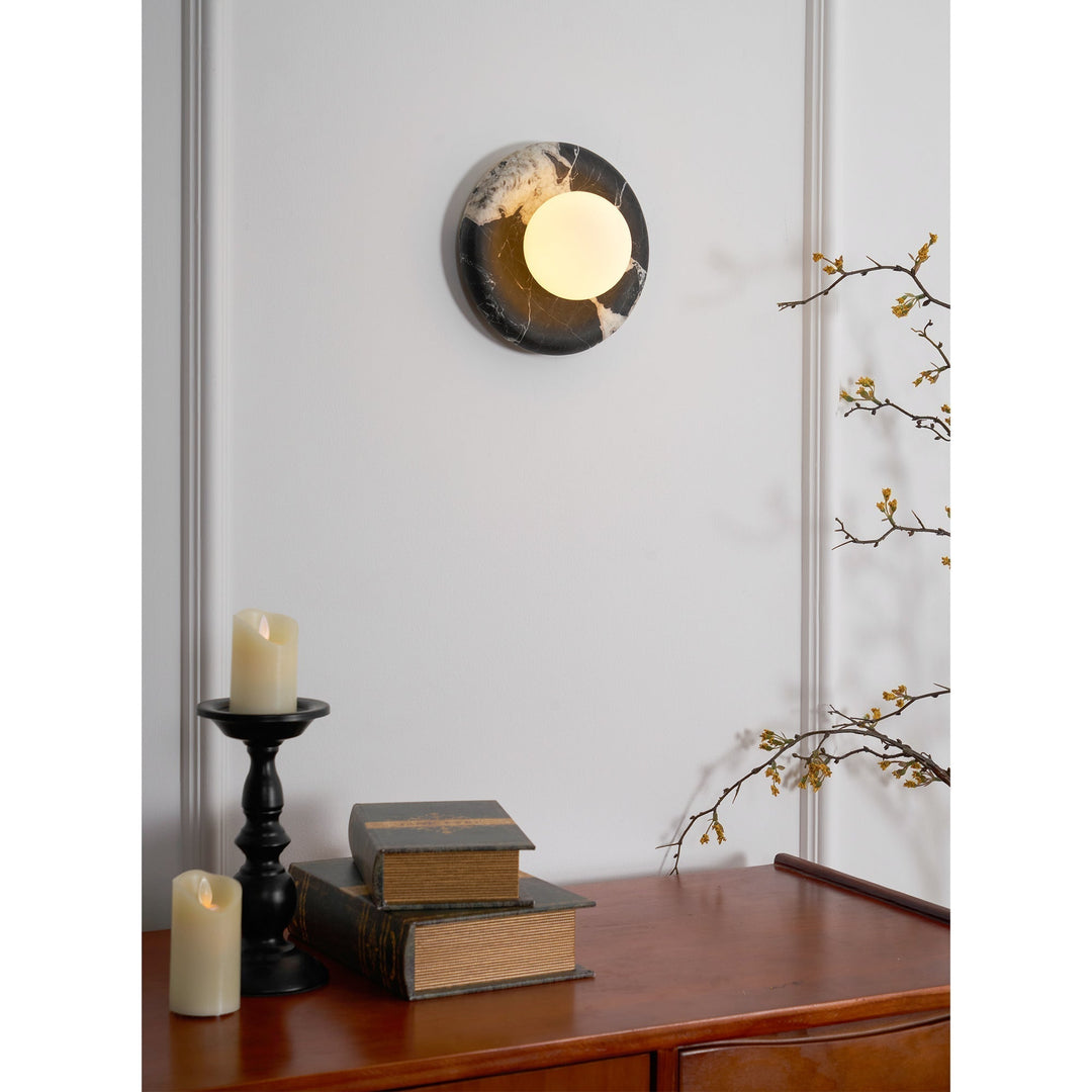 Uvinos Applique Murale Moderne Minimaliste en Marbre Noir - Neutralighting