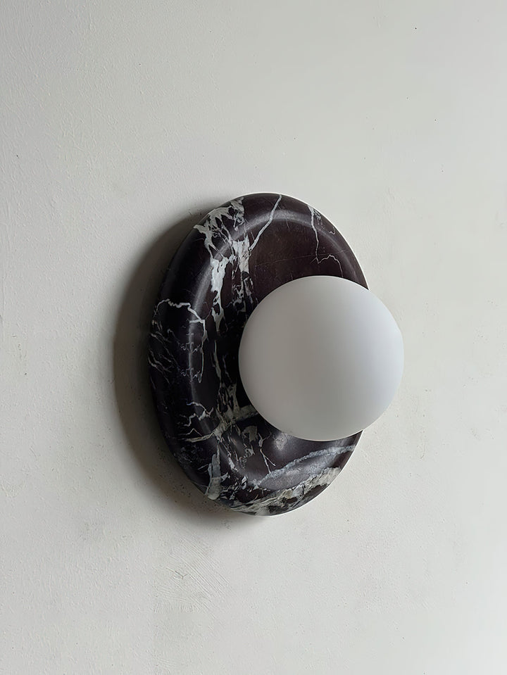 Uzorionis Applique Murale en Verre Marbré Rouge Foncé Nordic Art - Neutralighting