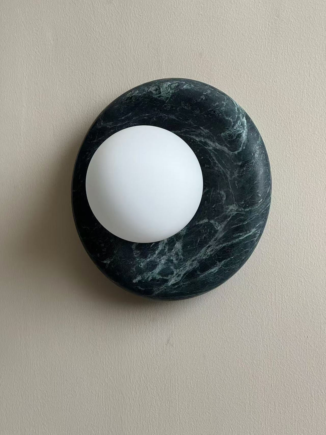 Cusorion Applique Murale Moderne Minimaliste en Marbre Vert Foncé - Neutralighting
