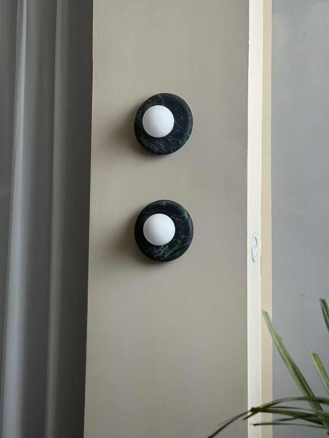 Cusorion Applique Murale Moderne Minimaliste en Marbre Vert Foncé - Neutralighting