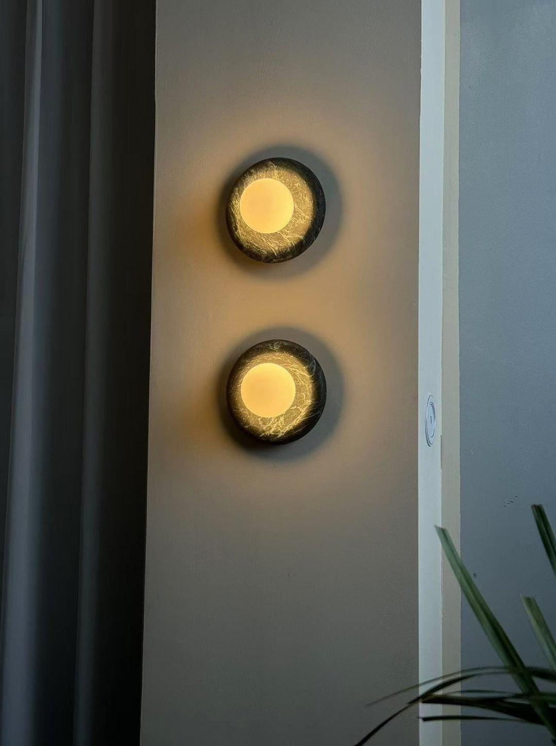 Cusorion Applique Murale Moderne Minimaliste en Marbre Vert Foncé - Neutralighting