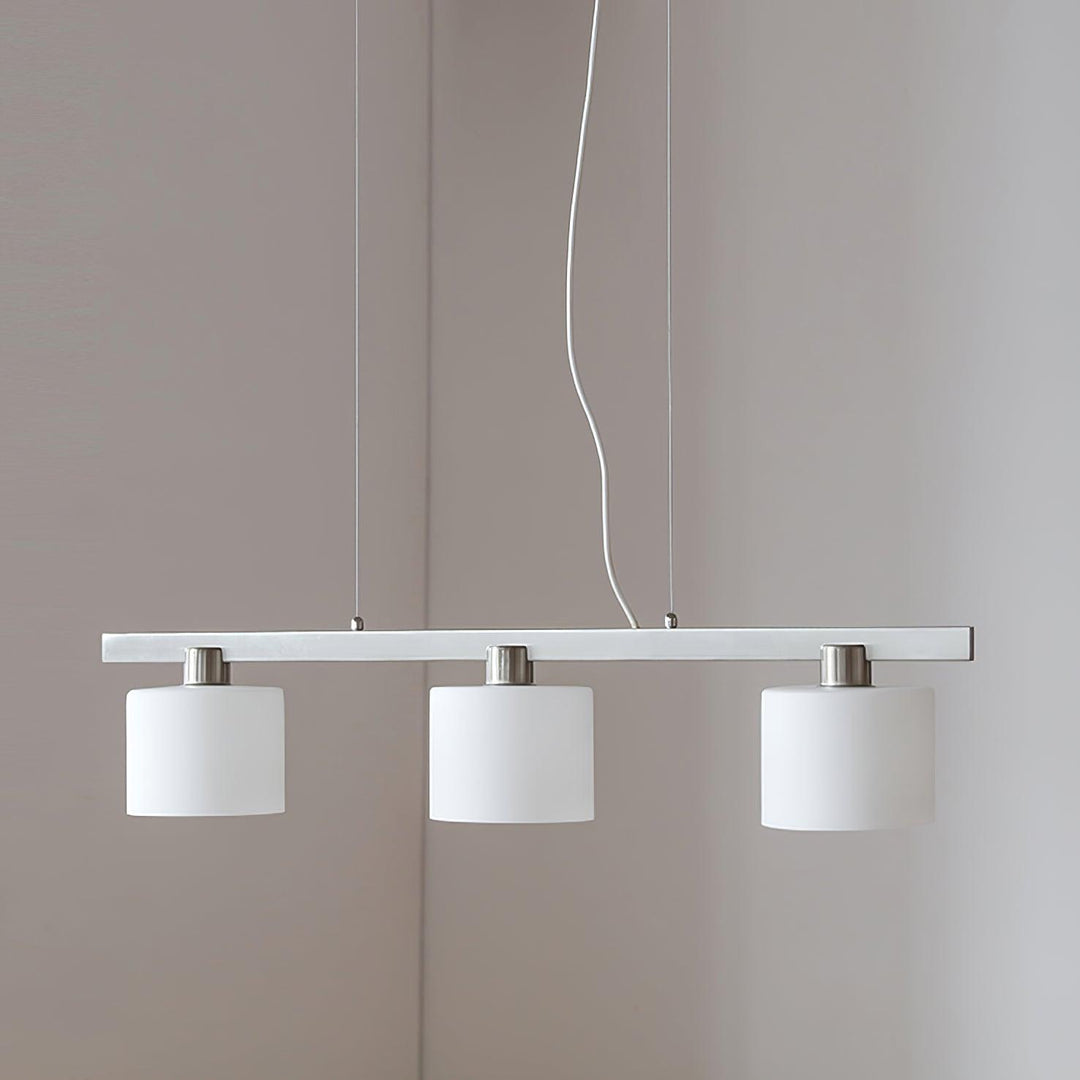 Arisha Suspension Linéaire Multi Moderne, Metal/Verre, Blanc, Chambre - Neutralighting