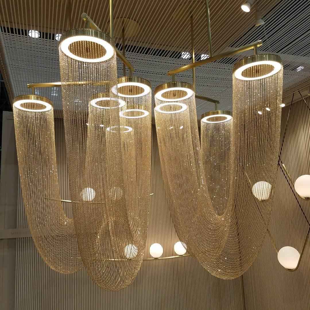 Lustra Lampe Pendante en Chaîne de Cuivre Moderne - Neutralighting