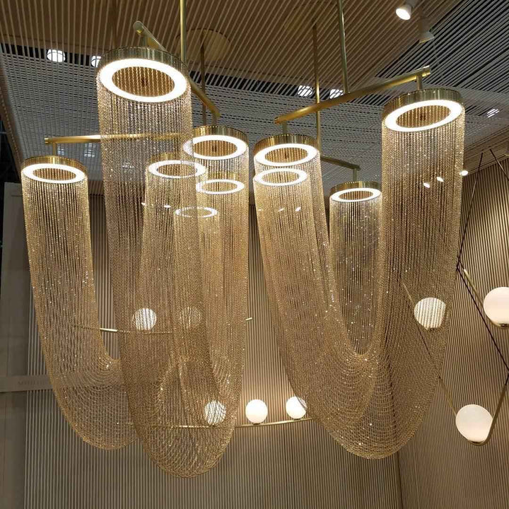 Lustra Lampe Pendante en Chaîne de Cuivre Moderne - Neutralighting