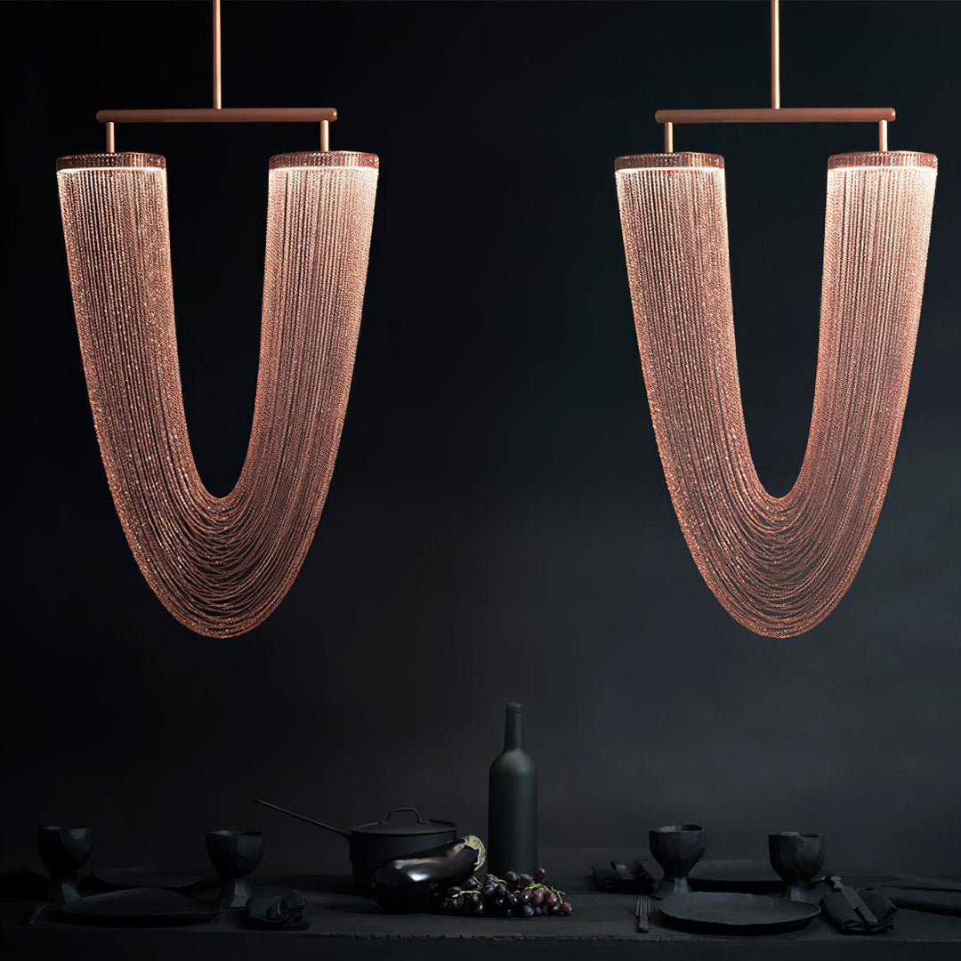Lustra Lampe Pendante en Chaîne de Cuivre Moderne - Neutralighting