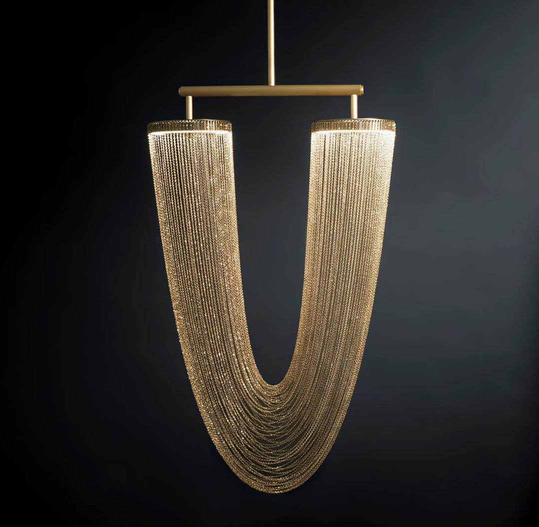 Lustra Lampe Pendante en Chaîne de Cuivre Moderne - Neutralighting