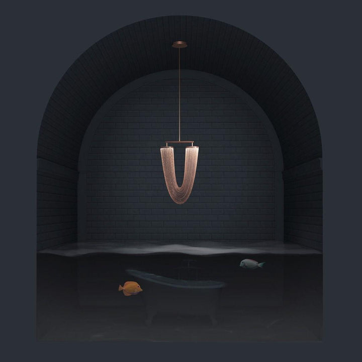 Lustra Lampe Pendante en Chaîne de Cuivre Moderne - Neutralighting