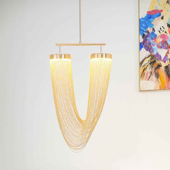Lustra Lampe Pendante en Chaîne de Cuivre Moderne - Neutralighting