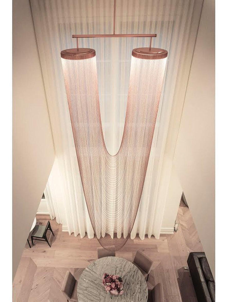 Lustra Lampe Pendante en Chaîne de Cuivre Moderne - Neutralighting