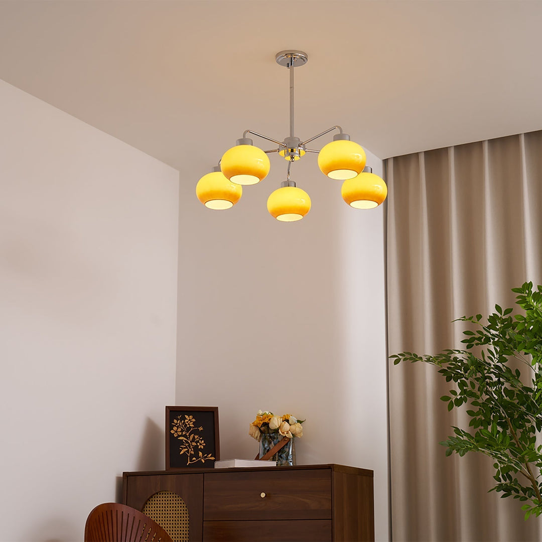 Lustra Chandelier Géométrique en Verre - Neutralighting