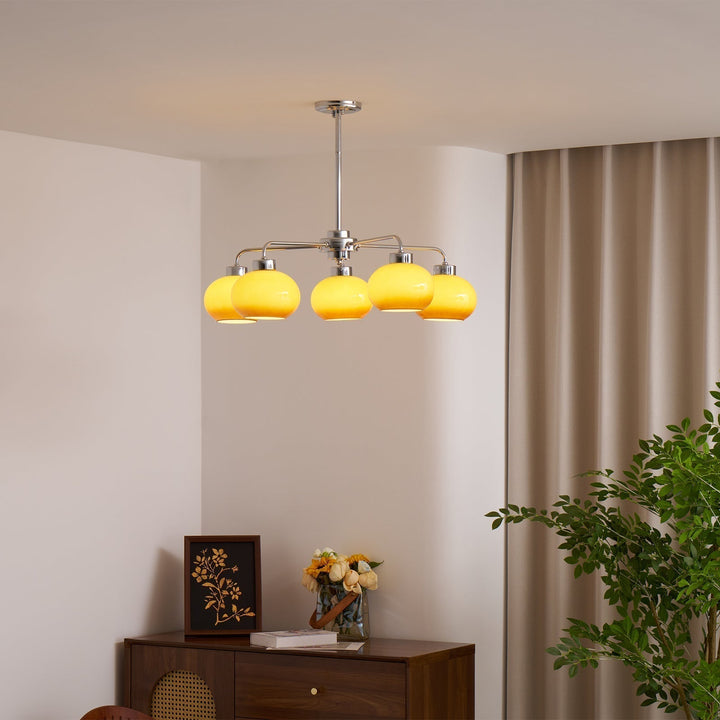 Lustra Chandelier Géométrique en Verre - Neutralighting