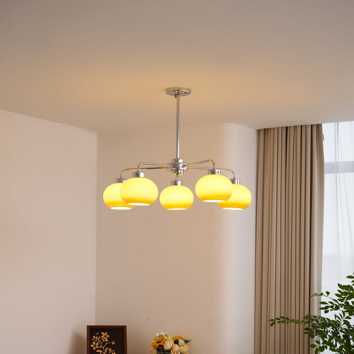 Lustra Chandelier Géométrique en Verre - Neutralighting