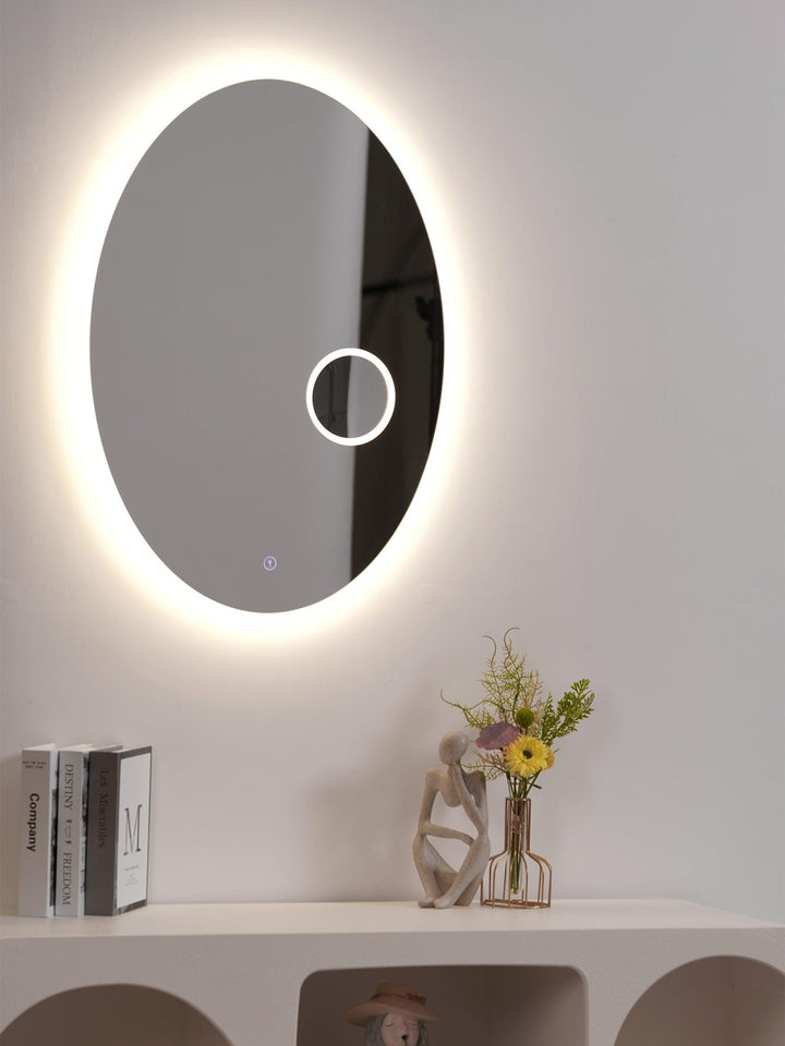 Ovariel Ovale Miroir Plastique Applique Lumière - Neutralighting