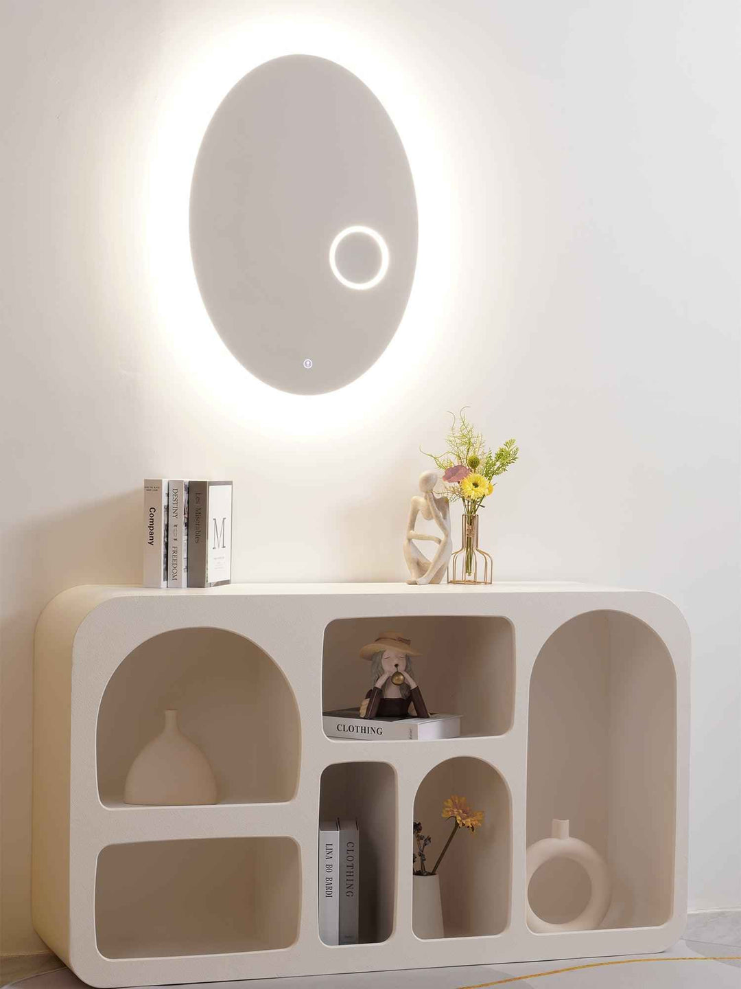Ovariel Acrylique 55cm Blanc LED 36W