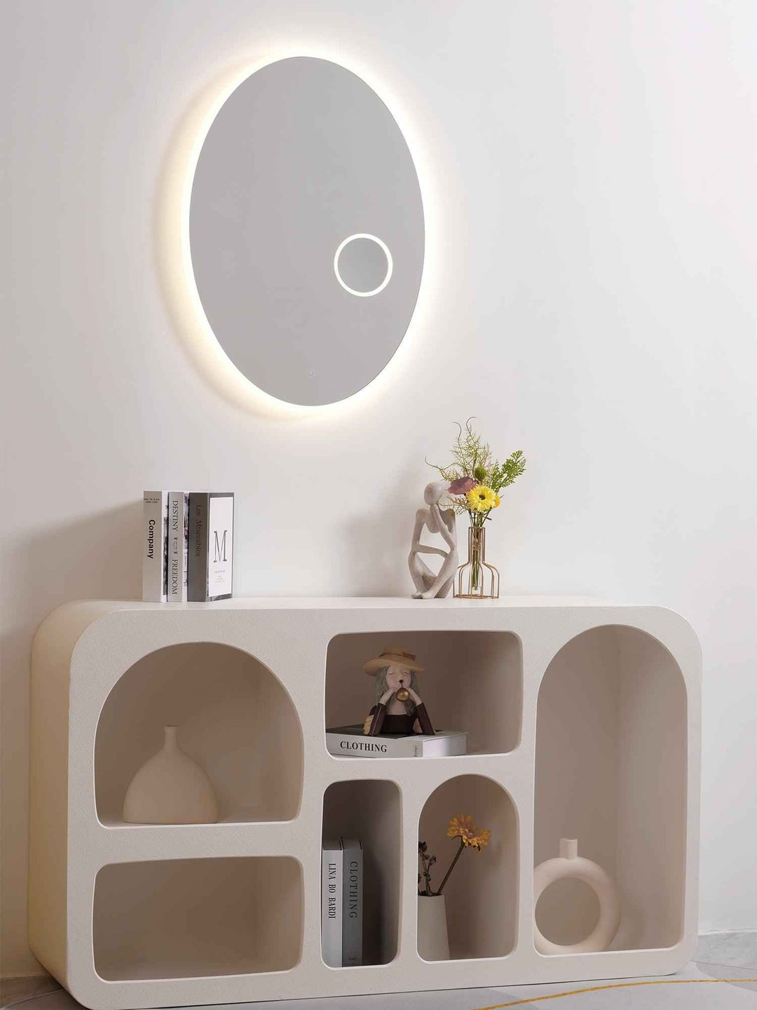 Ovariel Acrylique 55cm Blanc LED 36W