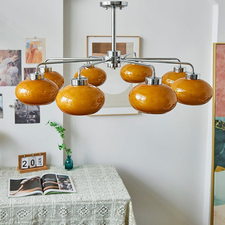 Lustra Chandelier Géométrique en Verre - Neutralighting