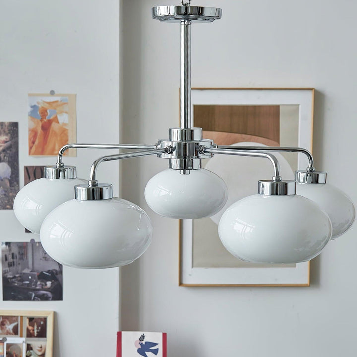 Lustra Chandelier Géométrique en Verre - Neutralighting