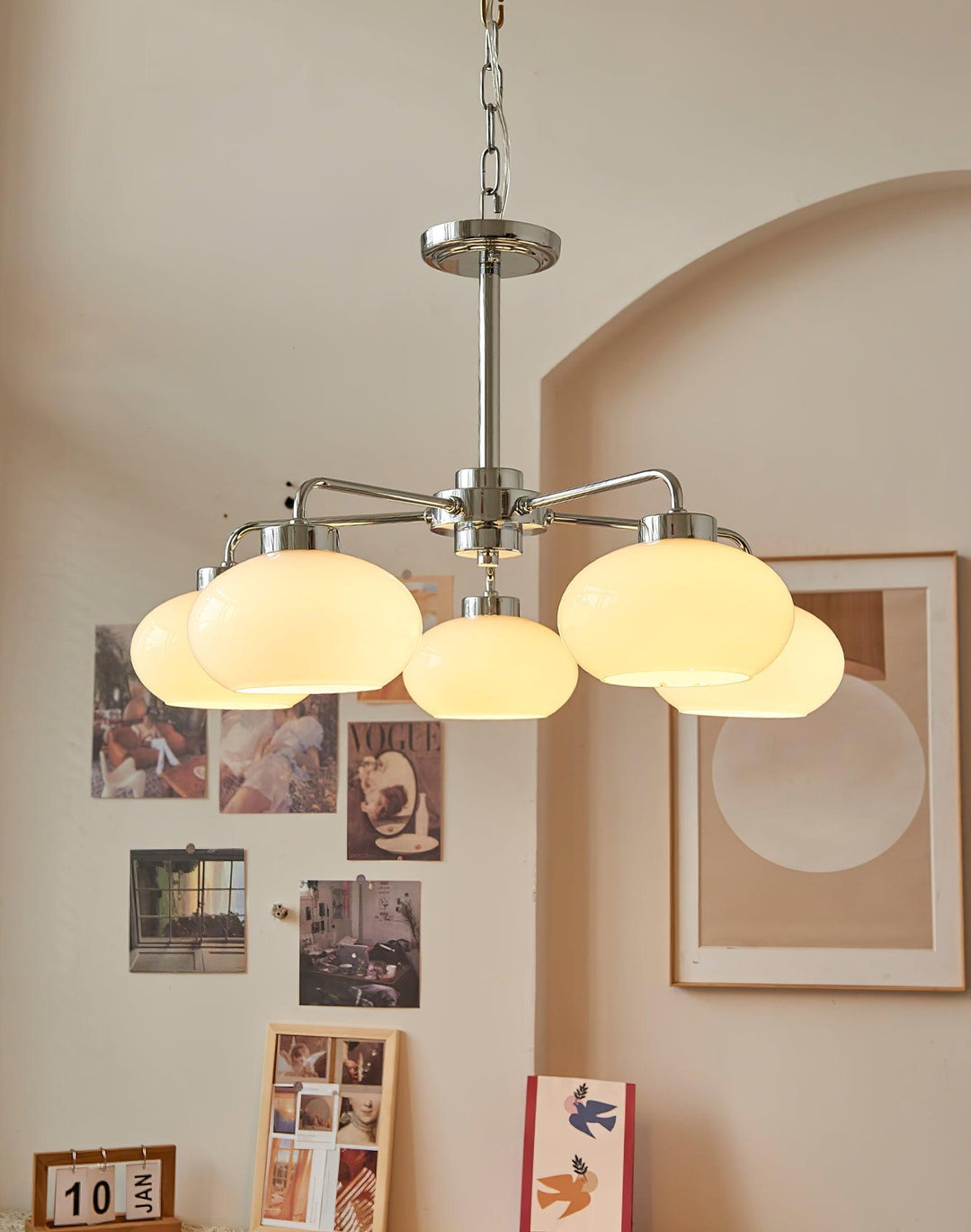 Lustra Chandelier Géométrique en Verre - Neutralighting