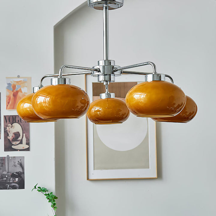 Lustra Chandelier Géométrique en Verre - Neutralighting