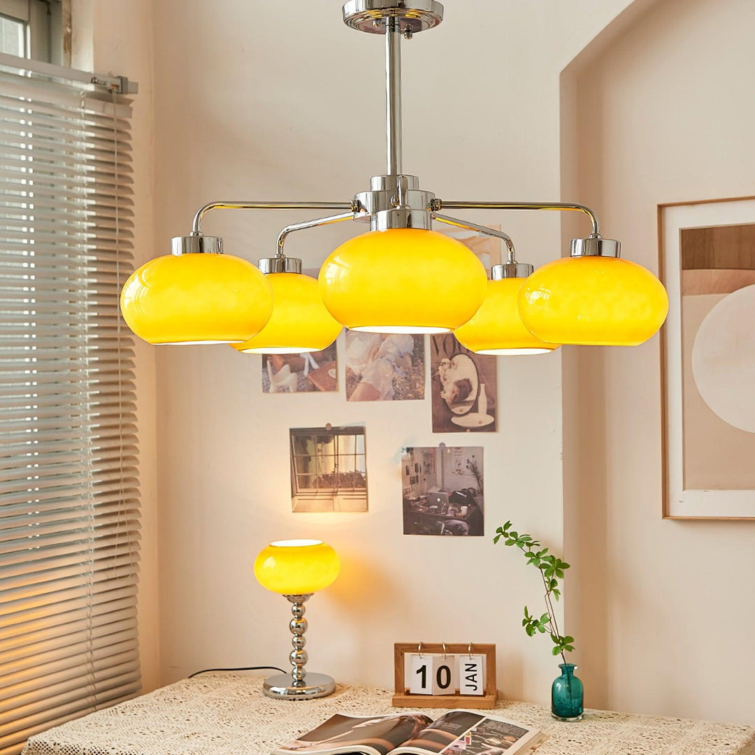 Lustra Chandelier Géométrique en Verre - Neutralighting