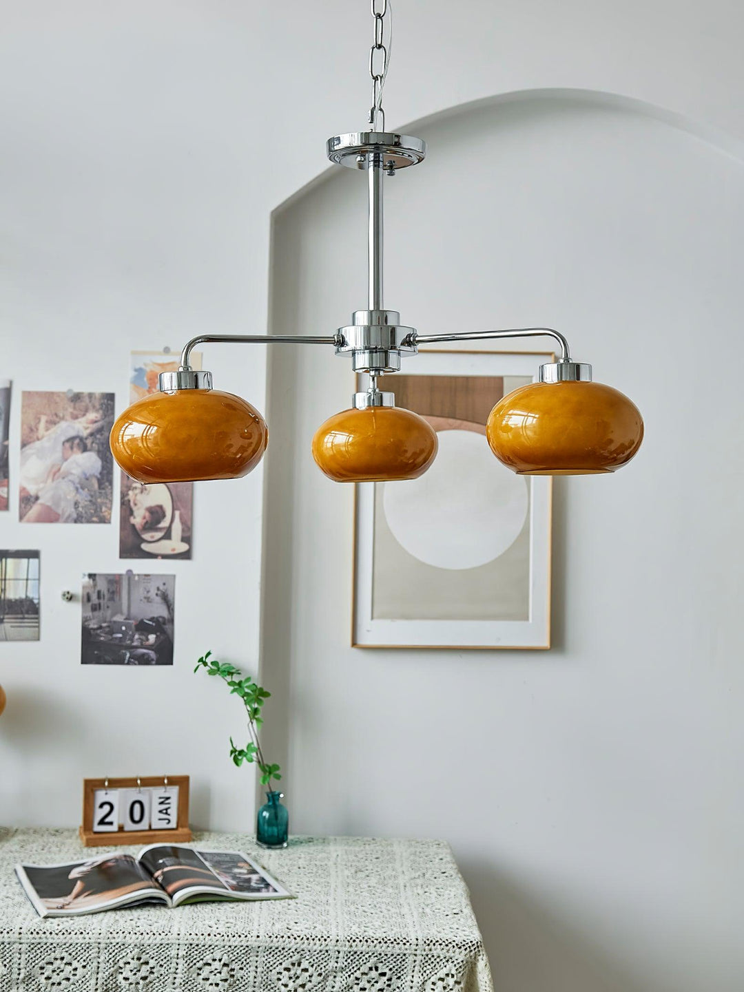 Lustra Chandelier Géométrique en Verre - Neutralighting