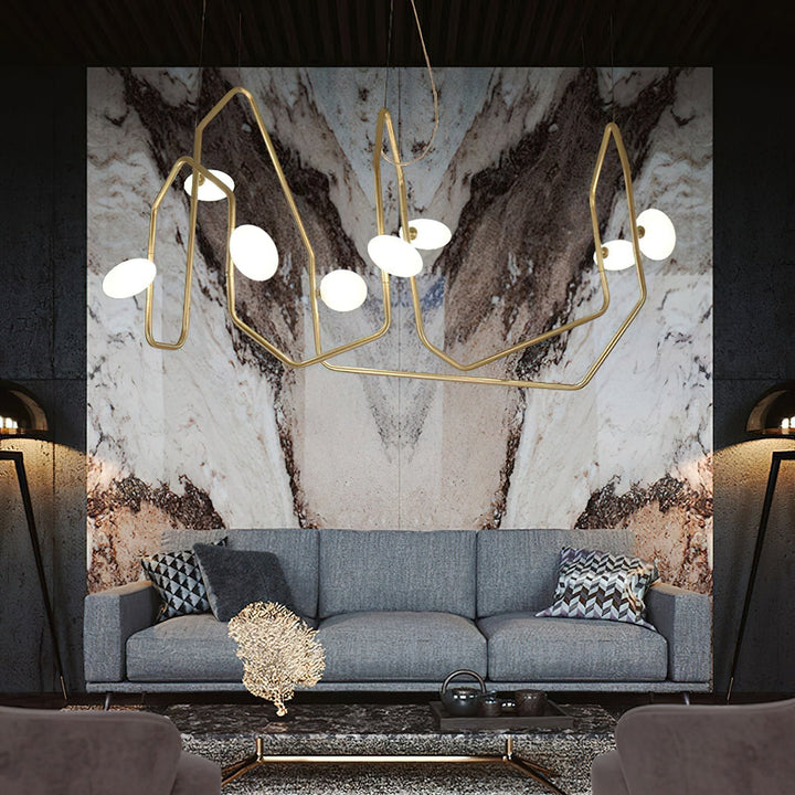 Aurvaryra Lustre Laiton Verre Minimaliste Moderne - Neutralighting