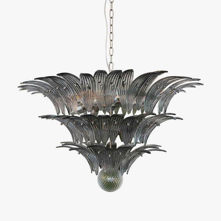Aurora Chandelier en Verre de Murano Feuille de Palmier - Neutralighting
