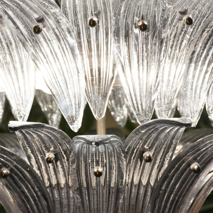 Aurora Chandelier en Verre de Murano Feuille de Palmier - Neutralighting