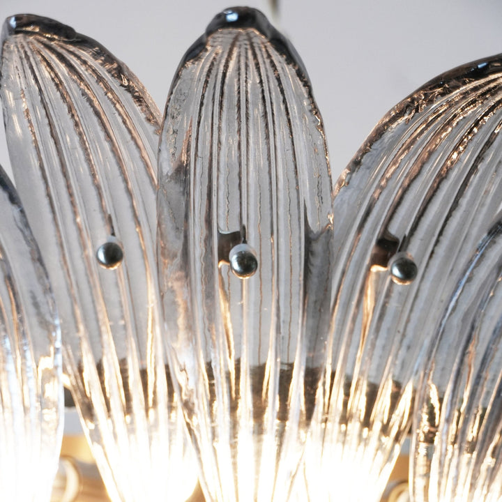 Aurora Chandelier en Verre de Murano Feuille de Palmier - Neutralighting