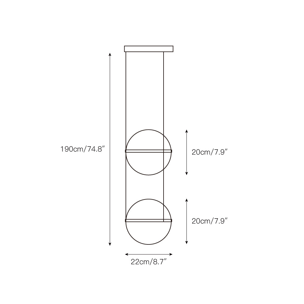 Vacaria Suspension Métal Plastique Minimaliste Moderne - Neutralighting